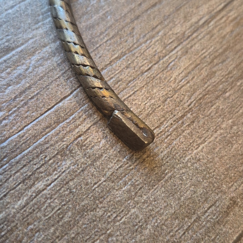 Vtg Twisted Mixed Metal Choker Necklace - Picture 8 of 11